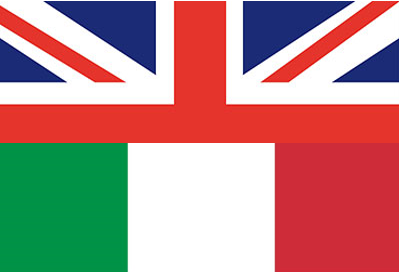 Flag of UK and Italy
